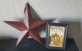 Country Primitive 12" Metal Barn Star Burgundy