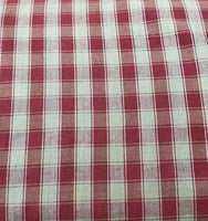 Dunroven House H-34 Burgundy & Tan Windowpane Homespun Fabric by the Yard