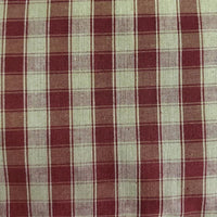 Dunroven House H-34 Burgundy & Tan Windowpane Homespun Fabric by the Yard