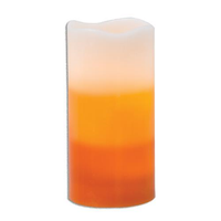 Candy Corn Pillar Candle 6 Inch