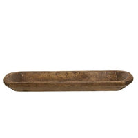 Carved Wood Trencher Bread Bowl 20x6