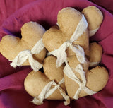 Country Primitive Grungy Heart Bowl Fillers Cheesecloth Bow