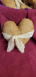 Country Primitive Grungy Heart Bowl Fillers Cheesecloth Bow