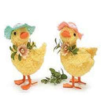 Set of 2 Country Primitive Easter Ducks