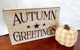Engraved Autumn Greetings Sign
