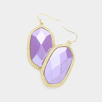 Lavender Hexagon Dangle Earrings