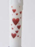 Primitive Floating Heart Timer Taper Candle 7"