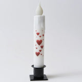 Primitive Floating Heart Timer Taper Candle 7"