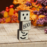 Set/3 Boo & Skeleton Reversible Mini Blocks