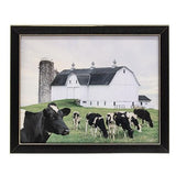 Farmhouse Cow & Barn Framed Picture 8" x 10"