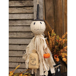 Trick or Treat Ghost Hanger w/Pumpkin