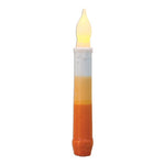 Primitive Candy Corn Taper Candle 6.5"