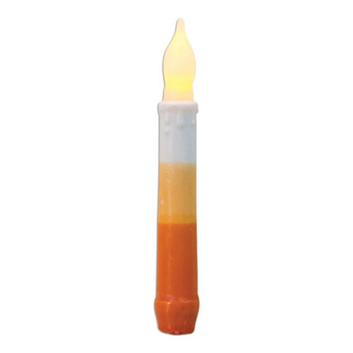 Primitive Candy Corn Taper Candle 6.5"