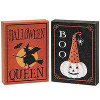 Vintage Halloween Box Signs