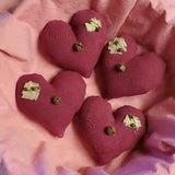 Country Primitive Burgundy Heart Bowl Fillers Set of 4