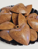 Heart Shaped Rusty Tin Bells Bag of 12