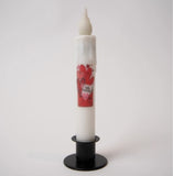Primitive Hello Valentine Timer Taper Candle 7"