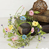 Spring Mix Hibiscus Blossom Candle Ring 3.5"