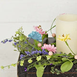 Spring Mix Hibiscus Blossom Candle Ring 3.5"