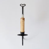 Iron Heart Scone Taper Candle Holder