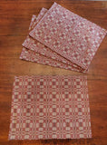 Country Primitive Colonial Kendall Placemat Brick Red Black
