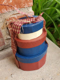 Country Primitive Patriotic Liberty Nesting Boxes Ornament