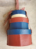 Country Primitive Patriotic Liberty Nesting Boxes Ornament