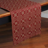 Red Lovers Knot Jacquard Table Runner 36"