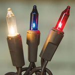 Electric Patriotic String Lights on Brown Cord 50 ct.