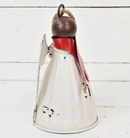 Metal Angel Bell with Red Scarf