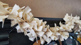 Country Primitive 6 foot Solid Beige Muslin Rag Garland