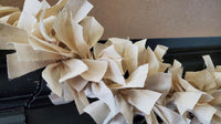 Country Primitive 6 foot Solid Beige Muslin Rag Garland