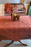 Nantucket Red Table Topper 52 Inch