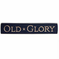 Old Glory 12" Engraved Wood Sign Shelf Sitter