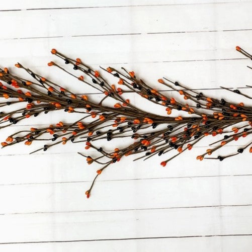 Orange and Black Pip Berry Garland