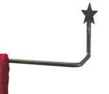 24” Black Wrought Iron Star Towel Bar
