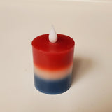 Red White and Blue Pillar andle