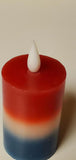 Primitive Americana Patriotic LED Pillar Candle 3"
