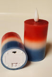 Primitive Americana Patriotic LED Pillar Candle 3"