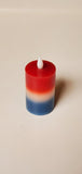 Primitive Americana Patriotic LED Pillar Candle 3"