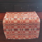 Patriots knot orange cream table runner