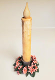 2 Country Primitive Peach Pip Berry Taper Candle Rings 1.5"