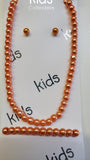 Girls 3PC Pearl Bracelet Necklace & Earring Set