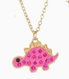 Girls Rhinestone Dinosaur Necklace