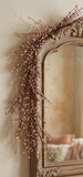 Primitive Pink and Cream Pip Berry Garland 4 foot