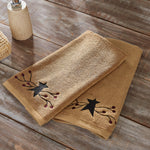 Country Primitive Pip Berry Vine Star Hand Towels Set of 2