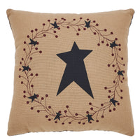 Country Primitive Pip Vine Star Wreath Pillow 6x6