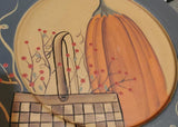 Primitive Pumpkin & Basket Vine Plate