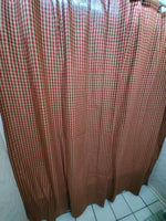 Primitive Shower Curtain Burgundy Check