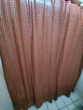 Primitive Shower Curtain Burgundy Check